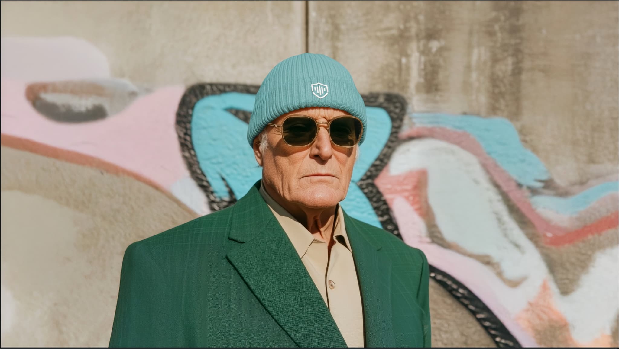 Senior person using phone safely